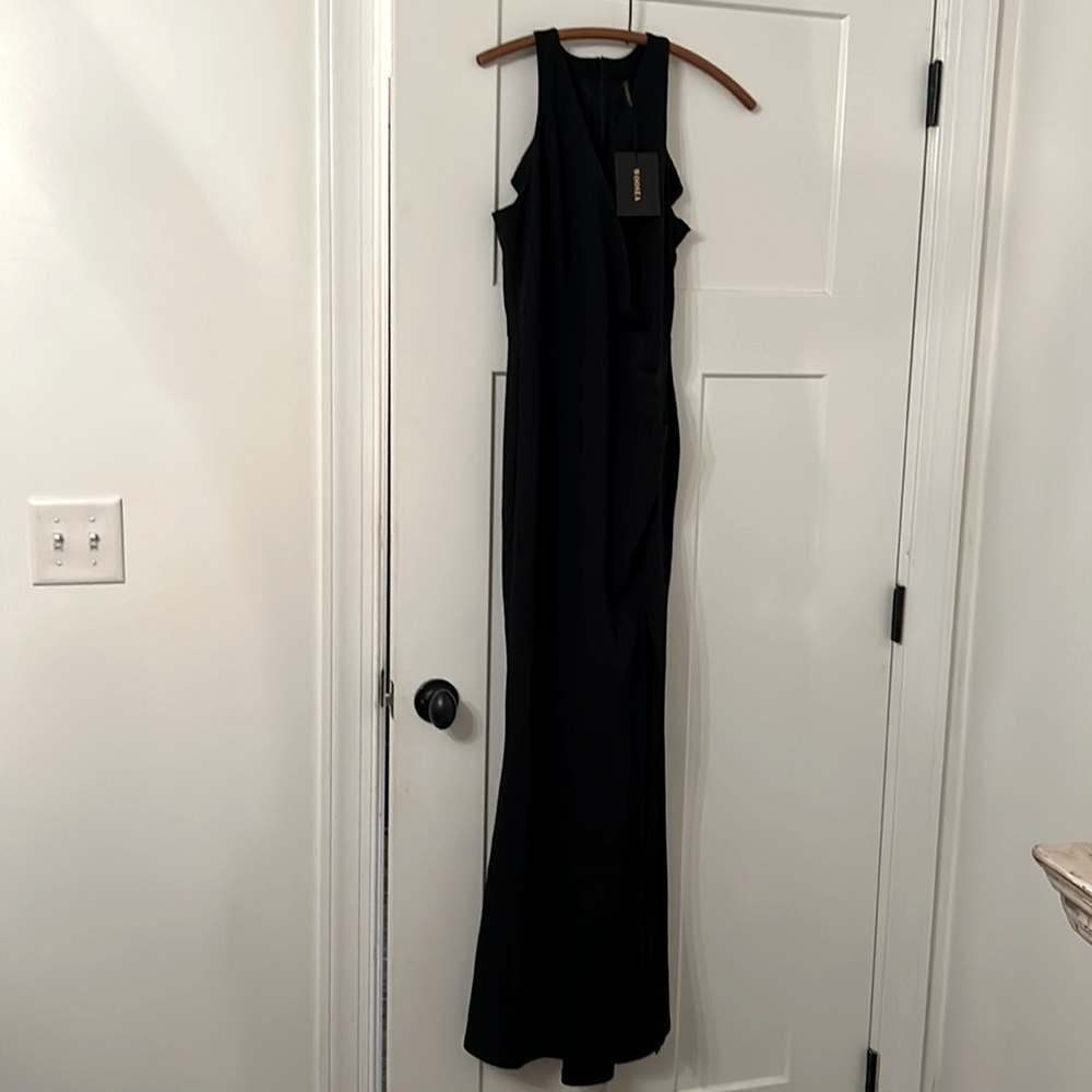 Cocktail black maxi dress